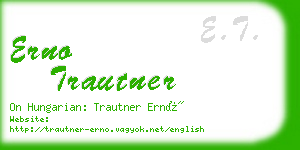 erno trautner business card
